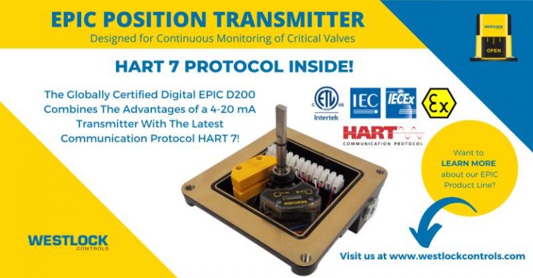 Westlock Controls新的使用HART 7非接触式位置变送器